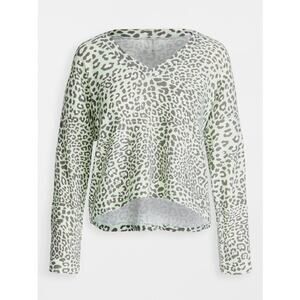 New Z Supply Lyra Leopard Pullover in Mint Green Women's Size XS